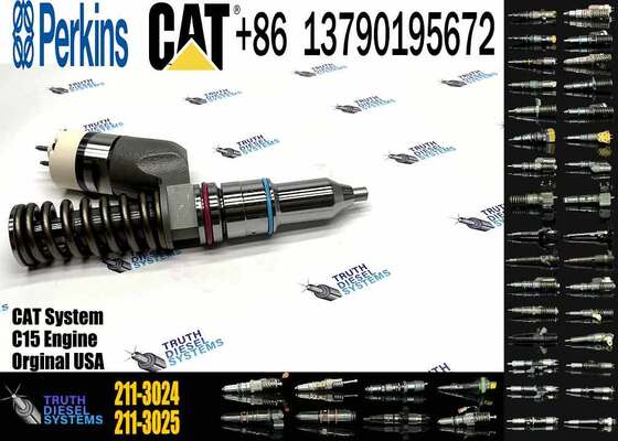 Diesel Fuel Injector 2113025 2113024 10R8502 EX630958 10R-8502 211-3025 211-3024 for Wheel Loader 834G 836G 988G 3512B ENGINE