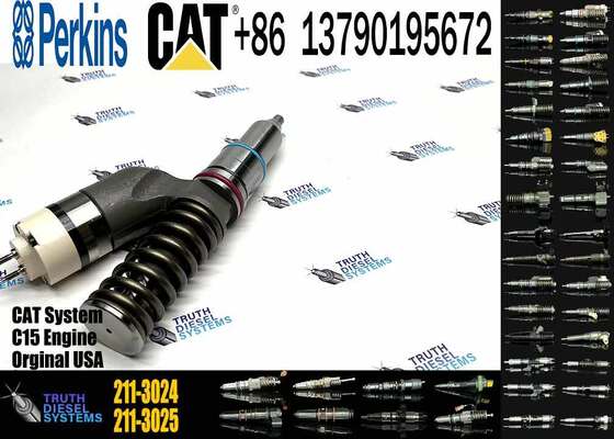 Diesel Fuel Injector 2113025 2113024 10R8502 EX630958 10R-8502 211-3025 211-3024 for Wheel Loader 834G 836G 988G 3512B ENGINE